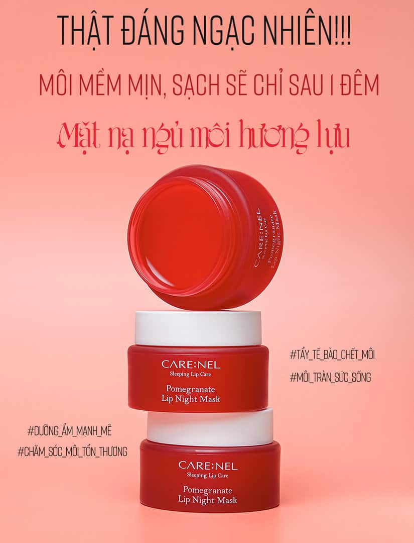 Mat Na Ngu Moi Luu Carenel Pomegranate Lip Night Mask (1)