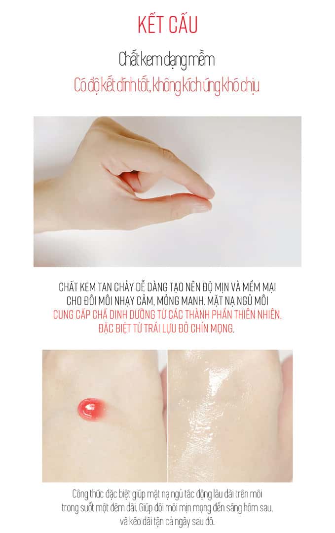 Mat Na Ngu Moi Luu Carenel Pomegranate Lip Night Mask (13)