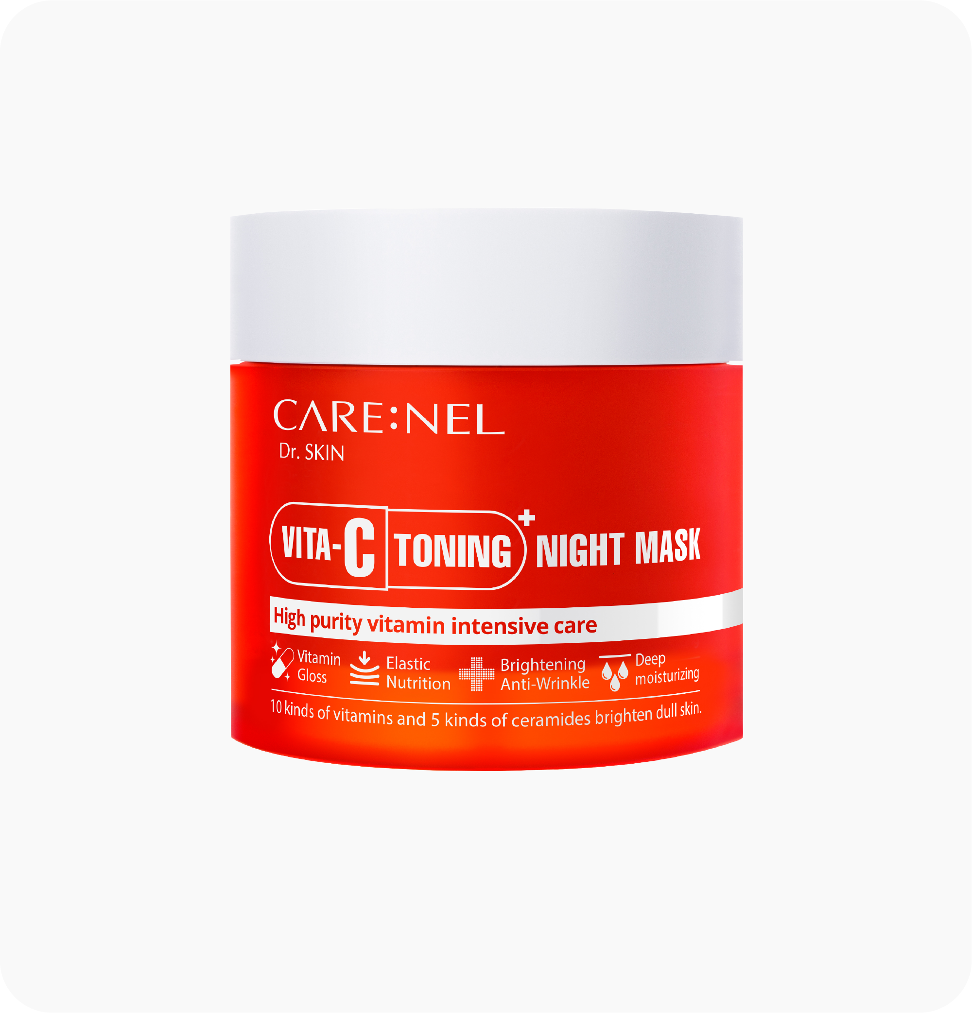 Mặt nạ ngủ dưỡng trắng, ngừa lão hóa Carenel Vita-C Toning+ Night Mask